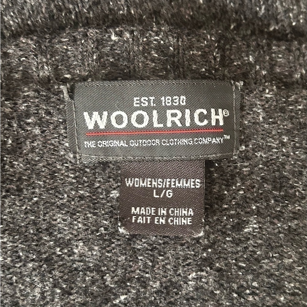WOOLRICH Women Cardigan, Front Zipper, Gray, Size Large - Picture 4 of 5